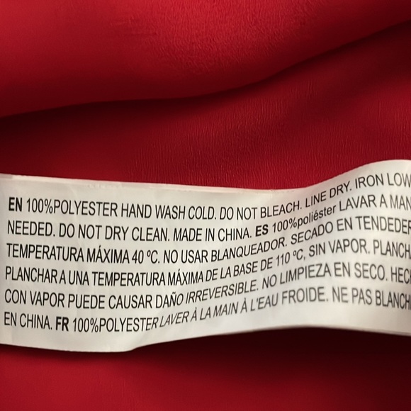 Forever 21 One Shoulder Red Tiered Ruffled Blouse - Picture 5 of 6